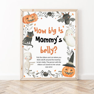 Póster Halloween lo grande que es el juego de ducha Belly