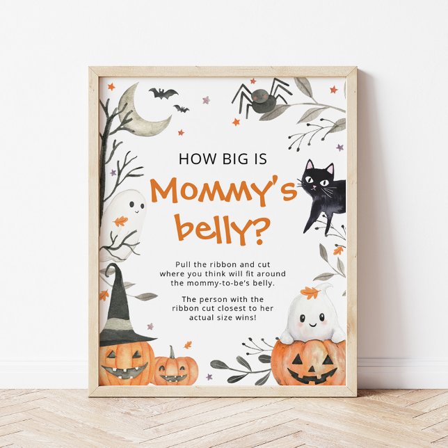 Póster Halloween lo grande que es el juego de ducha Belly (Subido por el creador)