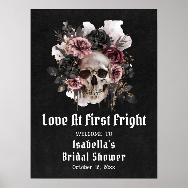 Póster Halloween Love At First Bridal Shower Welcome (Frente)