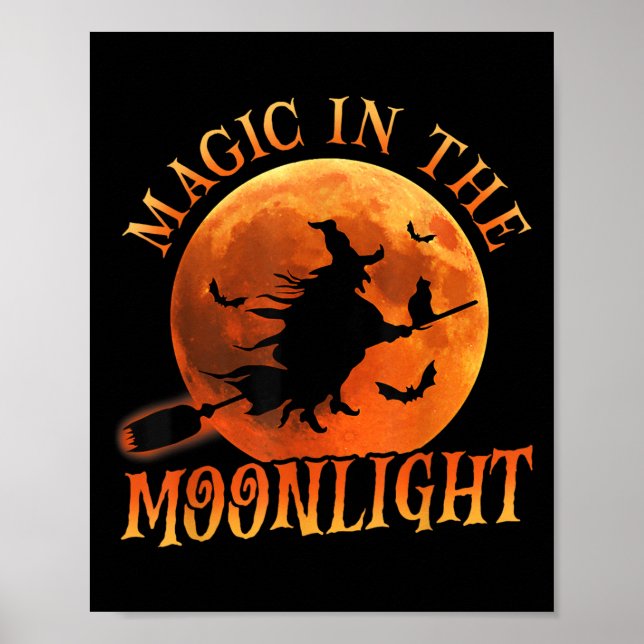 Póster Halloween Magic de una habitación de travesía de b (Frente)