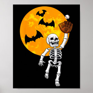Póster Halloween masculino esqueleto Halloween Halloween