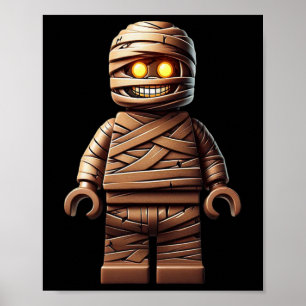Póster Halloween Master Builder Mummy Kids Building Block