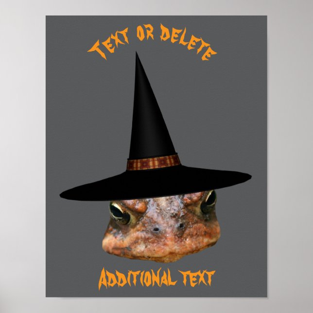 Póster Halloween Mean Toad Face Personalizado (Frente)
