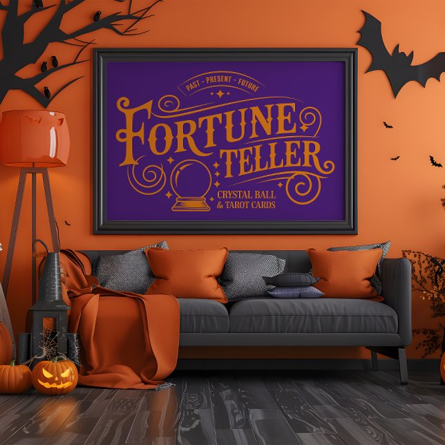 Póster Halloween morado y Naranja de la vendimiadora Fort (Subido por el creador)