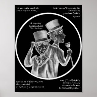 Póster Halloween Mr. Hyde and Dr. Jekyll Gothic Art Print
