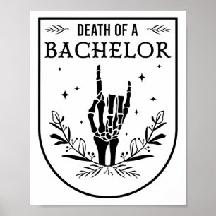 Póster Halloween Muerte De Bachelor Groom Groomsman Gothi