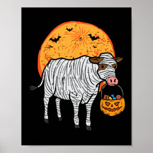 Póster Halloween Mummy Cow Trick Trick Trick Treme Farm C