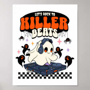 Póster Halloween Music Dj Hip-hop Rap Turnable, Fiesta Gh