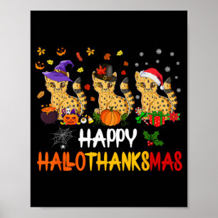 Póster Halloween Navidades del Día de Acción de Gracias C