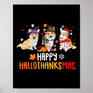 Póster Halloween Navidades del Día de Acción de Gracias h