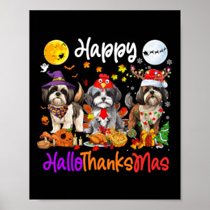 Póster Halloween Navidades del Día de Acción de Gracias S