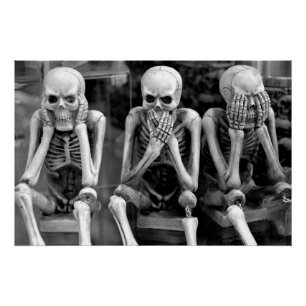 Póster Halloween No Evil Skeletons