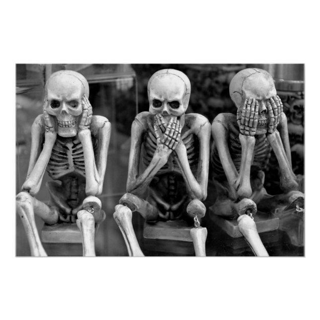 Póster Halloween No Evil Skeletons (Anverso)