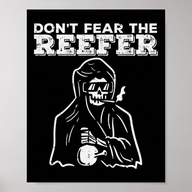 Póster Halloween no teme a Reefer Grim Reaper Funny Costu (Frente)