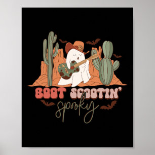 Póster Halloween occidental retro Tantísimo Fun Fun Boot