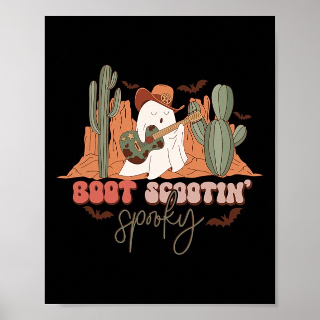 Póster Halloween occidental retro Tantísimo Fun Fun Boot  (Frente)