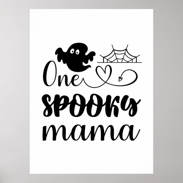 Póster Halloween One Spooky Mama Birthday (Frente)