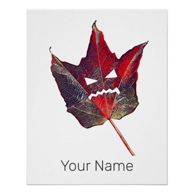 Póster Halloween otoño Foliage Leaf Fall Acción de Gracia (Anverso)