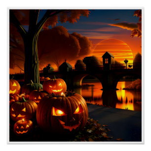 Póster Halloween Paisaje