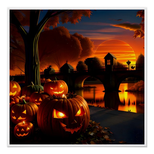 Póster Halloween Paisaje (Anverso)