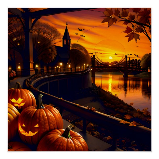 Póster Halloween Paisaje Dos (Anverso)