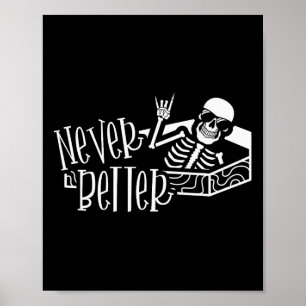 Póster Halloween Para Las Mujeres Nunca Mejor Skeleton Fu