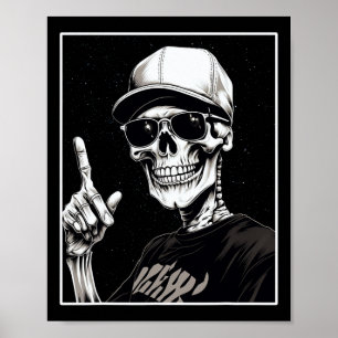Póster Halloween Para Mujeres Nunca Mejor Skelett Skull H