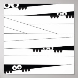 Póster Halloween Peeking Mummy