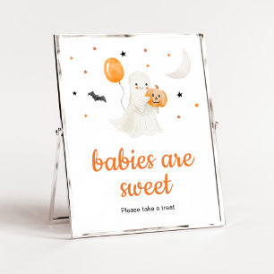 Póster Halloween Pequeño Boo Baby Shower Los bebés son du