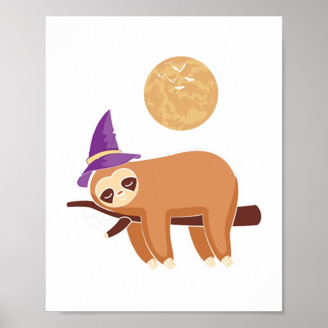Póster halloween perezoso, pereza de halloween (Frente)