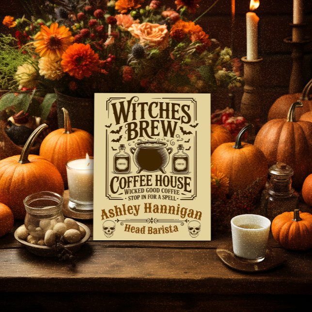 Póster Halloween personalizable de la casa de café de las (Subido por el creador)
