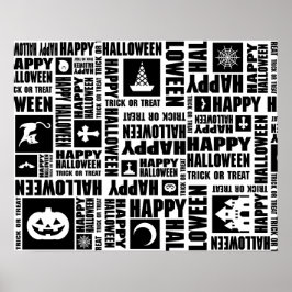 Póster Halloween Personalizado Guay Whimsical Typography 