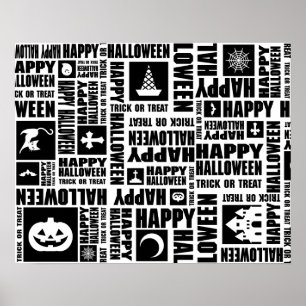 Póster Halloween Personalizado Guay Whimsical Typography 