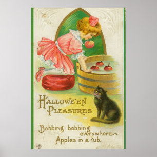 Póster Halloween Pleasures, Vintage