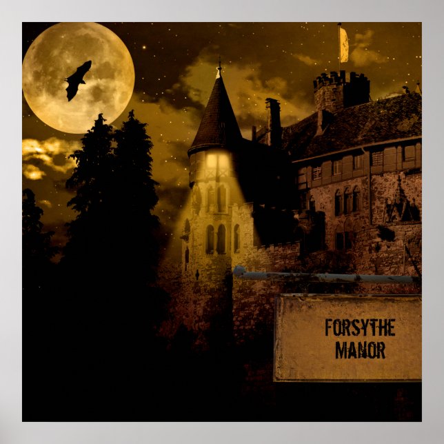 Póster Halloween | POSTER l | Castillo de Haunted (Frente)