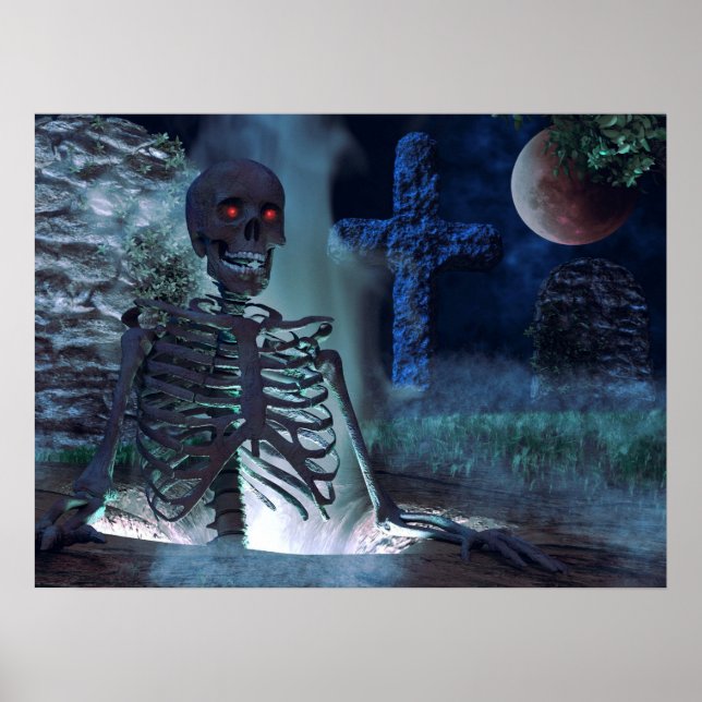 Póster Halloween Poster-Scary Skeleton (Frente)