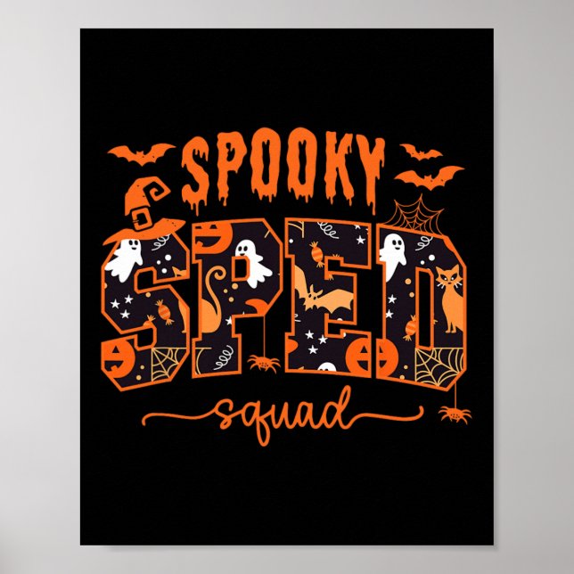 Póster Halloween, profesor de educación especial del equi (Frente)