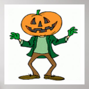 PÓSTER HALLOWEEN PUMPKIN HEAD