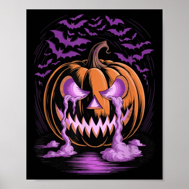 Póster Halloween Pumpkin Soky Season Bats  (Frente)