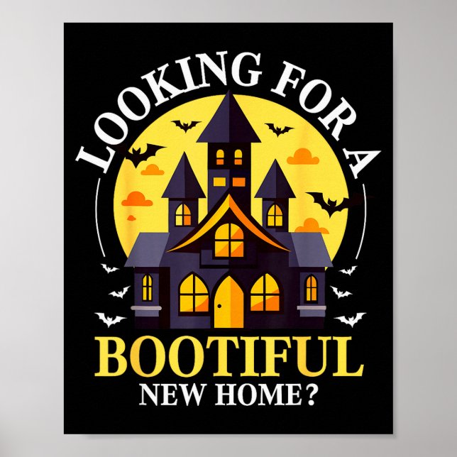 Póster Halloween Real Estate Agent Funny Realtor Bootiful (Frente)