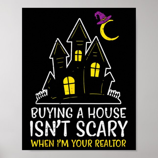 Póster Halloween Realtor compra casa no es un disfraz tem (Frente)