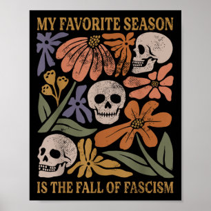 Póster Halloween Retro Mi estación favorita es el otoño d