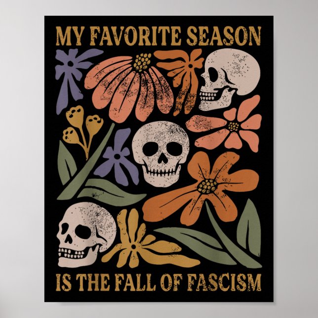 Póster Halloween Retro My Favorite Season Is The Fall Of  (Frente)