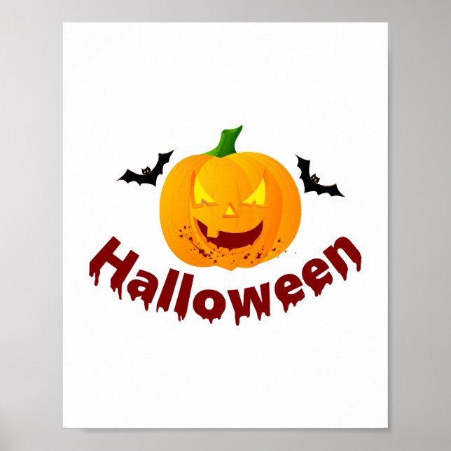 Póster Halloween sangriento (Frente)