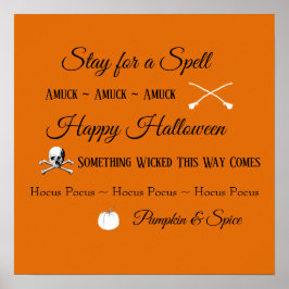 Póster Halloween Sayings