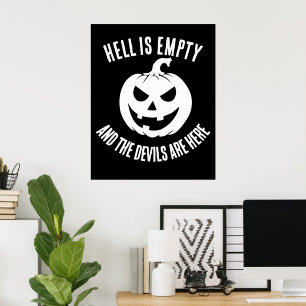 Póster Halloween Scary Face Jack-O-Lantern Personalizado