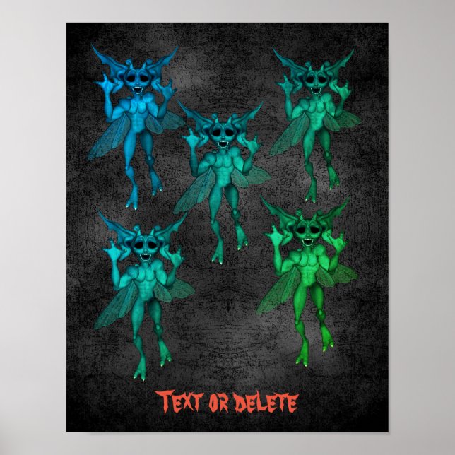 Póster Halloween Scary Gremlins Personalizado (Frente)