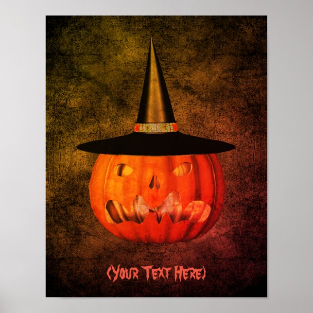 Póster Halloween Scary Jack O Lantern personalizado (Frente)