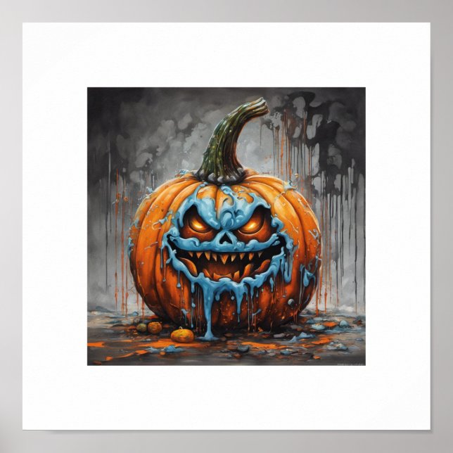 Póster Halloween Scary Pumpkin Poster (Frente)