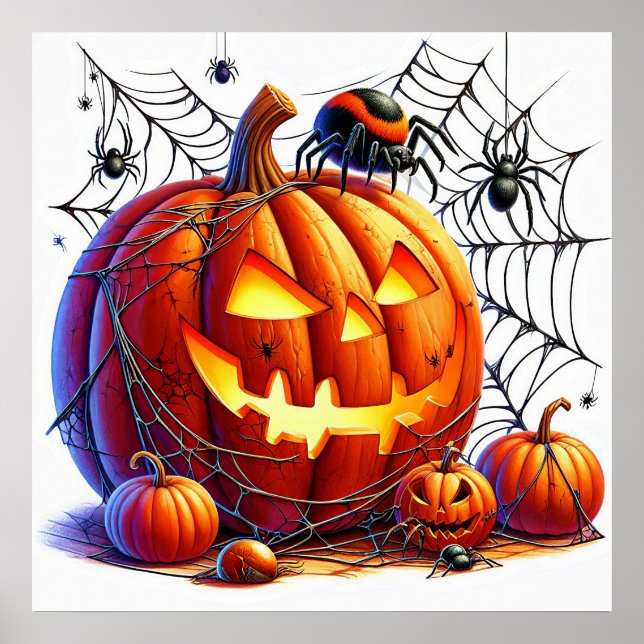 Póster Halloween Scary Pumpkin Poster (Frente)